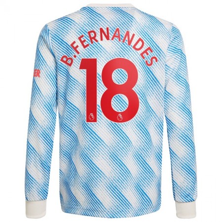 Fußballtrikots Manchester United Bruno Fernandes 18 2021-2022 Langarm Auswärts-trikot kaufen